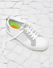 Load image into Gallery viewer, CATIBA Low Off White Leather Ice Suede Accents Sneaker Women
