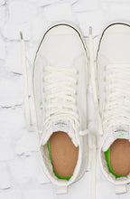 Load image into Gallery viewer, OCA High Stripe White Canvas Sneaker Women