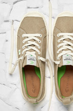 Load image into Gallery viewer, OCA Low Washed Burn Sand Canvas Contrast Thread Sneaker Women