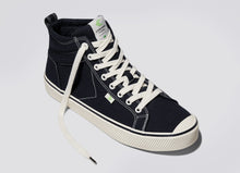 Load image into Gallery viewer, OCA High Stripe Black Canvas Contrast Thread Sneaker Men
