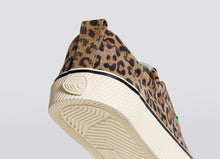 Load image into Gallery viewer, OCA Low Stripe Leopard Print Suede Sneaker Women