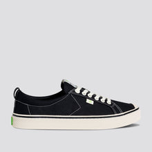 Load image into Gallery viewer, OCA Low Stripe Washed Black Canvas Contrast Thread Sneaker Women