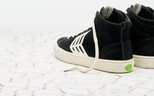 Load image into Gallery viewer, CATIBA High Black Suede Ivory Logo Sneaker Men