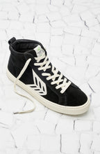 Load image into Gallery viewer, CATIBA High Black Suede Ivory Logo Sneaker Men
