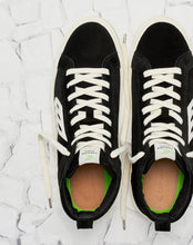 Load image into Gallery viewer, CATIBA High Black Suede Ivory Logo Sneaker Men