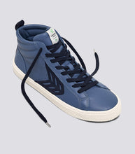 Load image into Gallery viewer, CATIBA High Cloud Blue Premium Leather Navy Logo Sneaker Women