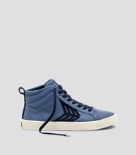 Load image into Gallery viewer, CATIBA High Cloud Blue Premium Leather Navy Logo Sneaker Women