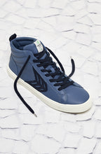 Load image into Gallery viewer, CATIBA High Cloud Blue Premium Leather Navy Logo Sneaker Women