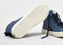Load image into Gallery viewer, CATIBA High Cloud Blue Premium Leather Navy Logo Sneaker Women