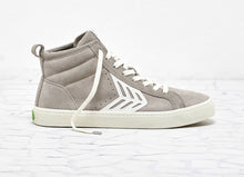 Load image into Gallery viewer, CATIBA High Cloud Grey Suede Ivory Logo Sneaker Women