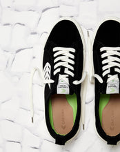 Load image into Gallery viewer, CATIBA Low Black Suede Ivory Logo Sneaker Women