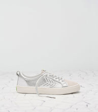 Load image into Gallery viewer, CATIBA Low Metallic Silver/White Leather Sneaker Men