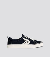 Load image into Gallery viewer, CATIBA Low Stripe Black Suede and Canvas Contrast Thread Sneaker Men