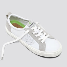 Load image into Gallery viewer, CATIBA Low Off White Leather Ice Suede Accents Sneaker Women
