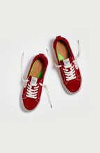 Load image into Gallery viewer, CATIBA Low Stripe Samba Red Suede and Canvas Contrast Thread Sneaker Men
