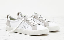 Load image into Gallery viewer, CATIBA Low Off White Leather Ice Suede Accents Sneaker Women