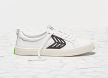 Load image into Gallery viewer, CATIBA Low Off White Leather Black Logo Sneaker Women