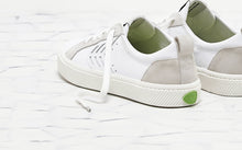 Load image into Gallery viewer, CATIBA Low Off White Leather Ice Suede Accents Sneaker Women