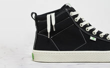 Load image into Gallery viewer, OCA High Washed Black Canvas Contrast Thread Sneaker Women