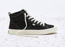 Load image into Gallery viewer, OCA High Washed Black Canvas Contrast Thread Sneaker Women