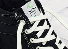 Load image into Gallery viewer, OCA High Washed Black Canvas Contrast Thread Sneaker Women