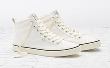Load image into Gallery viewer, OCA High Stripe White Canvas Sneaker Women