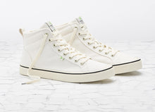 Load image into Gallery viewer, OCA High Stripe White Canvas Sneaker Women
