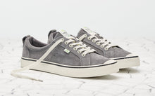 Load image into Gallery viewer, OCA Low Stripe Charcoal Grey Suede Sneaker Men