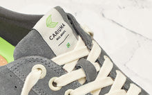 Load image into Gallery viewer, OCA Low Stripe Charcoal Grey Suede Sneaker Men