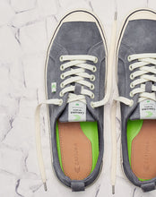 Load image into Gallery viewer, OCA Low Stripe Charcoal Grey Suede Sneaker Men