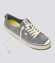 Load image into Gallery viewer, OCA Low Stripe Charcoal Grey Suede Sneaker Men