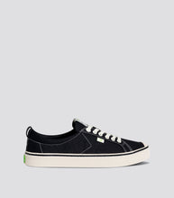 Load image into Gallery viewer, OCA Low Stripe Washed Black Canvas Contrast Thread Sneaker Women