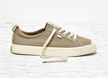Load image into Gallery viewer, OCA Low Washed Burn Sand Canvas Contrast Thread Sneaker Women