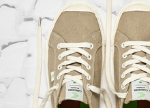 Load image into Gallery viewer, OCA Low Washed Burn Sand Canvas Contrast Thread Sneaker Women