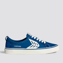 Load image into Gallery viewer, CATIBA Low Stripe Pantone Classic Blue Suede and Canvas Sneaker Women

