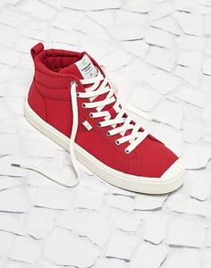 OCA High Red Canvas Sneaker Men