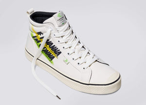 OCA High Stripe Off White Baron Von Fancy Canvas Sneaker Men