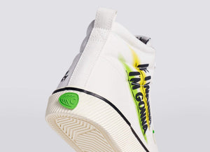 OCA High Stripe Off White Baron Von Fancy Canvas Sneaker Men