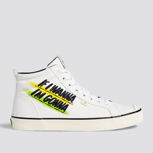 OCA High Stripe Off White Baron Von Fancy Canvas Sneaker Men