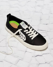 Load image into Gallery viewer, CATIBA Low Black Suede Ivory Logo Sneaker Men
