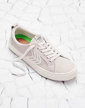 Load image into Gallery viewer, CATIBA Low Off White Suede Ivory Logo Sneaker Women
