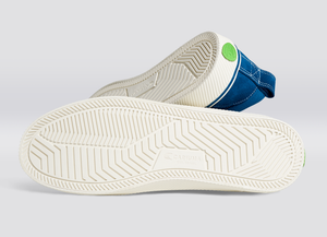 CATIBA Low Stripe Pantone Classic Blue Suede and Canvas Sneaker Women