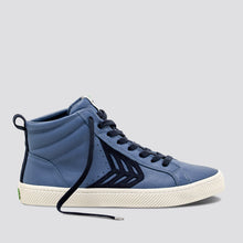 Load image into Gallery viewer, CATIBA High Cloud Blue Premium Leather Navy Logo Sneaker Men
