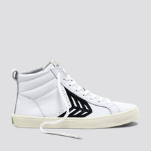 Load image into Gallery viewer, CATIBA High Off White Leather Black Logo Sneaker Men
