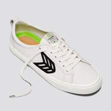 Load image into Gallery viewer, CATIBA Low Off White Leather Black Logo Sneaker Women
