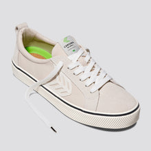 Load image into Gallery viewer, CATIBA Low Stripe Vintage White Suede and Canvas Sneaker Women
