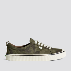 OCA Low Stripe Camouflage Suede Sneaker Men