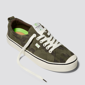 OCA Low Stripe Camouflage Suede Sneaker Men