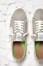 Load image into Gallery viewer, CATIBA Low Cloud Grey Suede Ivory Logo Sneaker Women
