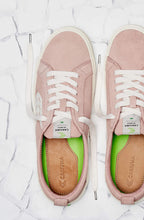 Load image into Gallery viewer, CATIBA Low Rose Suede Ivory Logo Sneaker Women
